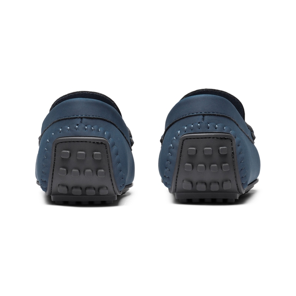 Men's Classic Moc Toe Suede Penny Loafers - DARK BLUE - 5